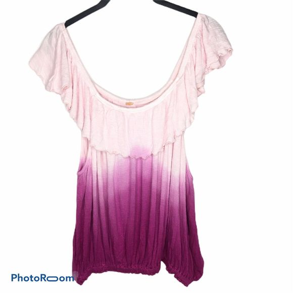 Free People Cora Lee Off The Shoulder Top Sz Med - Picture 3 of 10